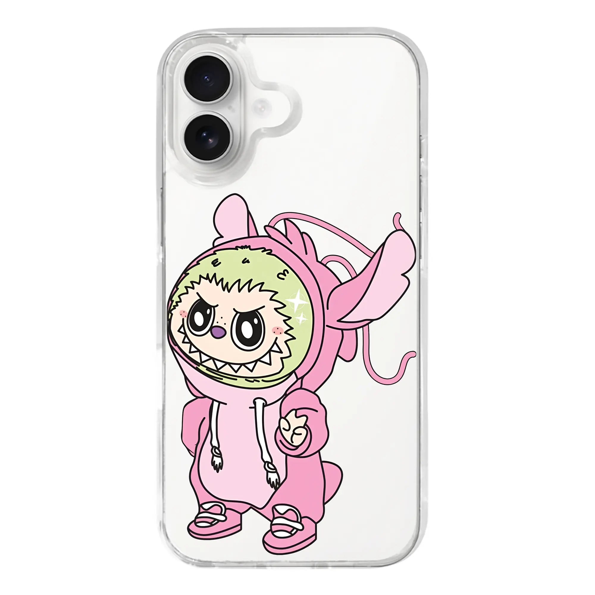 ラブブ グッズ モココ - iPhone 17シリーズ 透明スマホケース – 薄型・耐衝撃・精密フィット保護カバー